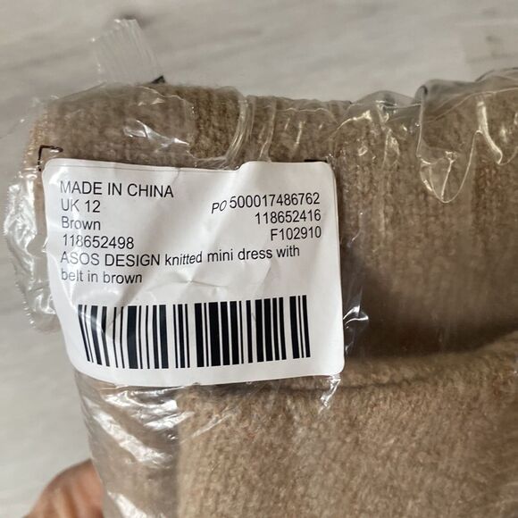 ASOS Tan Sweater Mini Dress - Picture 6 of 7